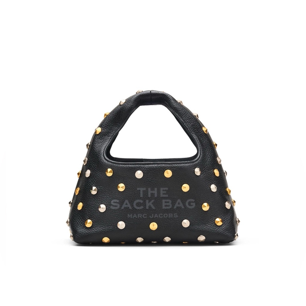 Marc Jacobs Black Mini Bag With Gold And Silver Studs